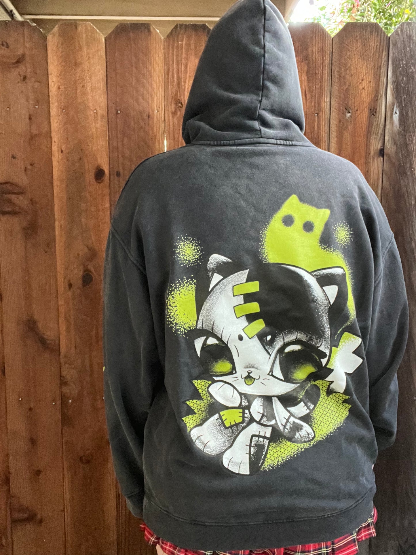 Snow Washed Loose Cotton Hoodie