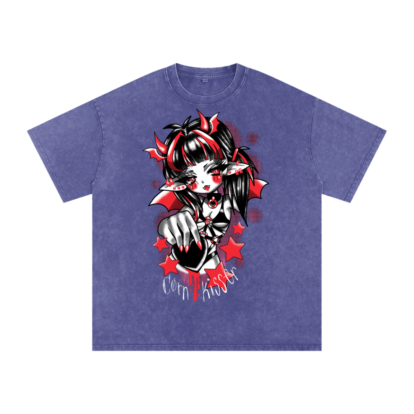 Snow Washed Oversized Cotton T-Shirt
