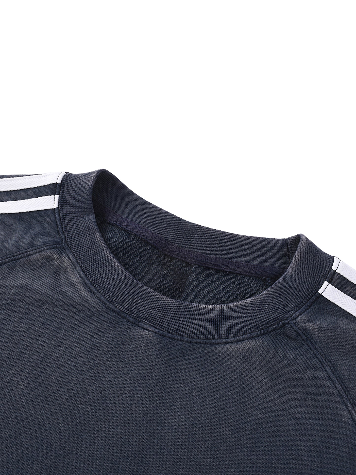 Grave Kitty Snow Washed Contrast Tape Sweatshirt