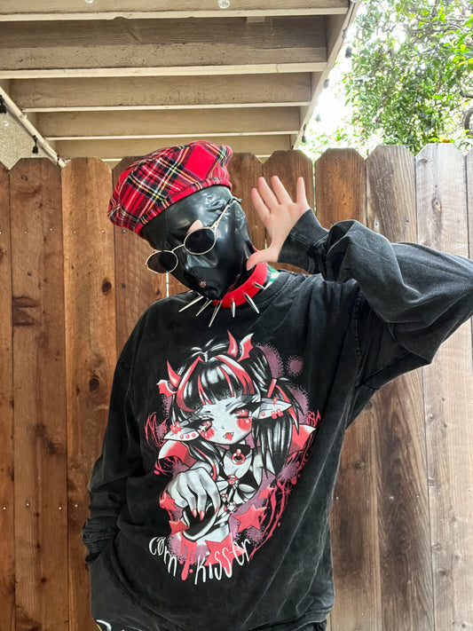 Acid Wash Oversize Long Sleeve T-Shirt