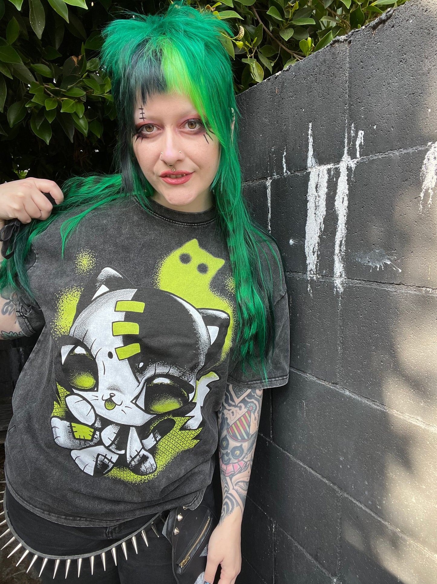 Snow Washed Oversized Cotton T-Shirt