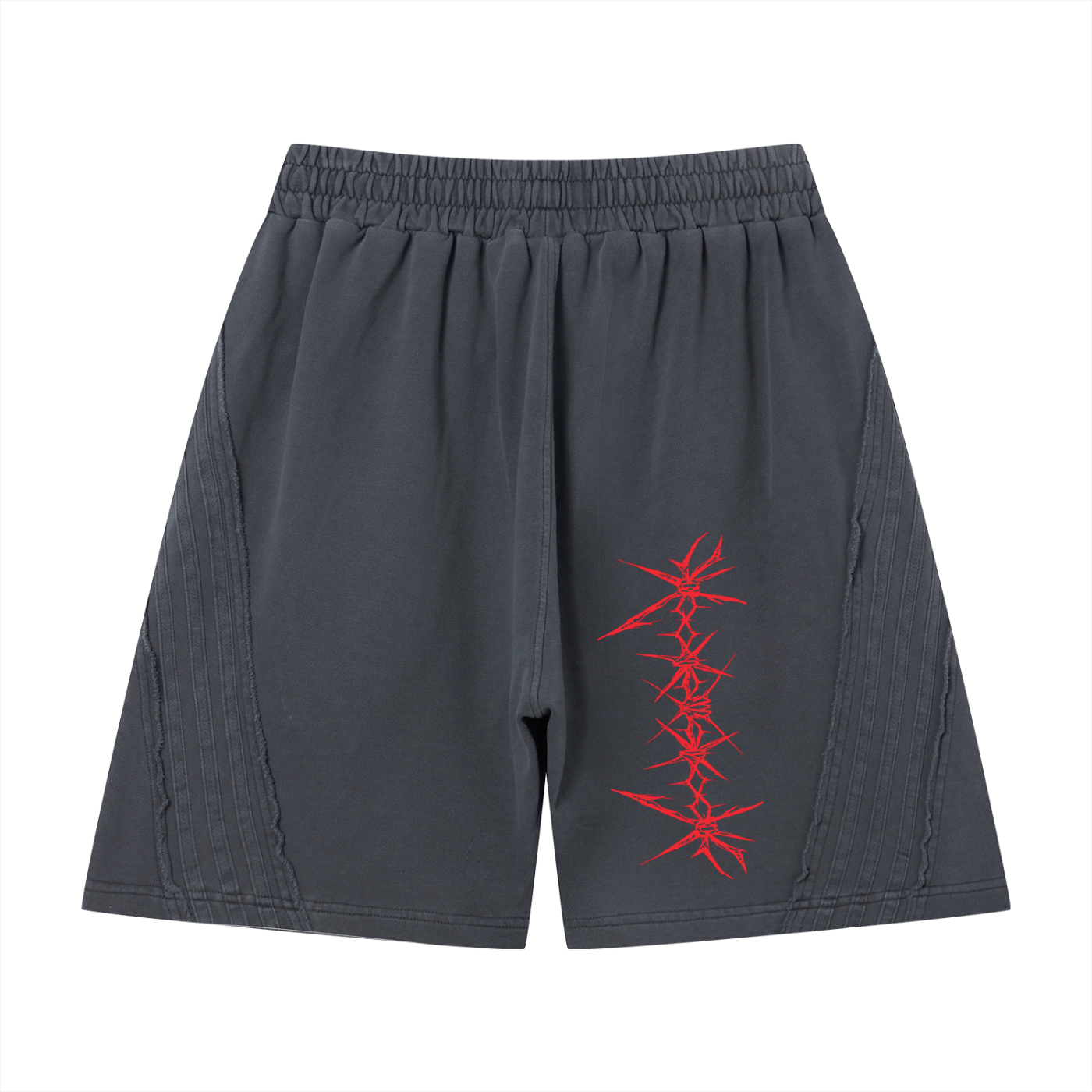 Unisex Vintage Wash Raw Edge Shorts