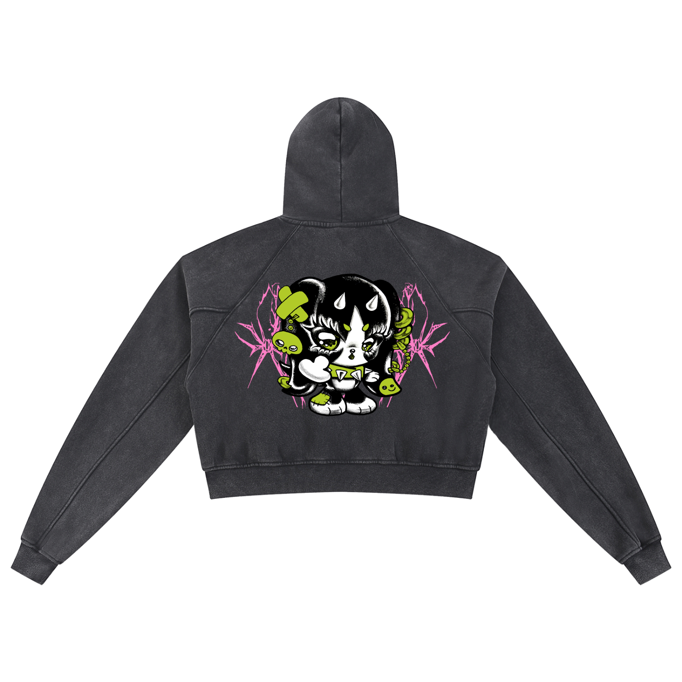 Snow Washed Cropped Hoodie