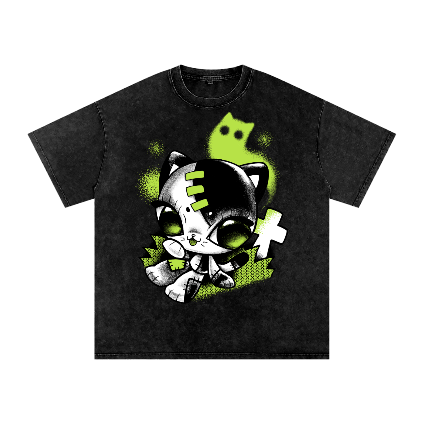 Snow Washed Oversized Cotton T-Shirt