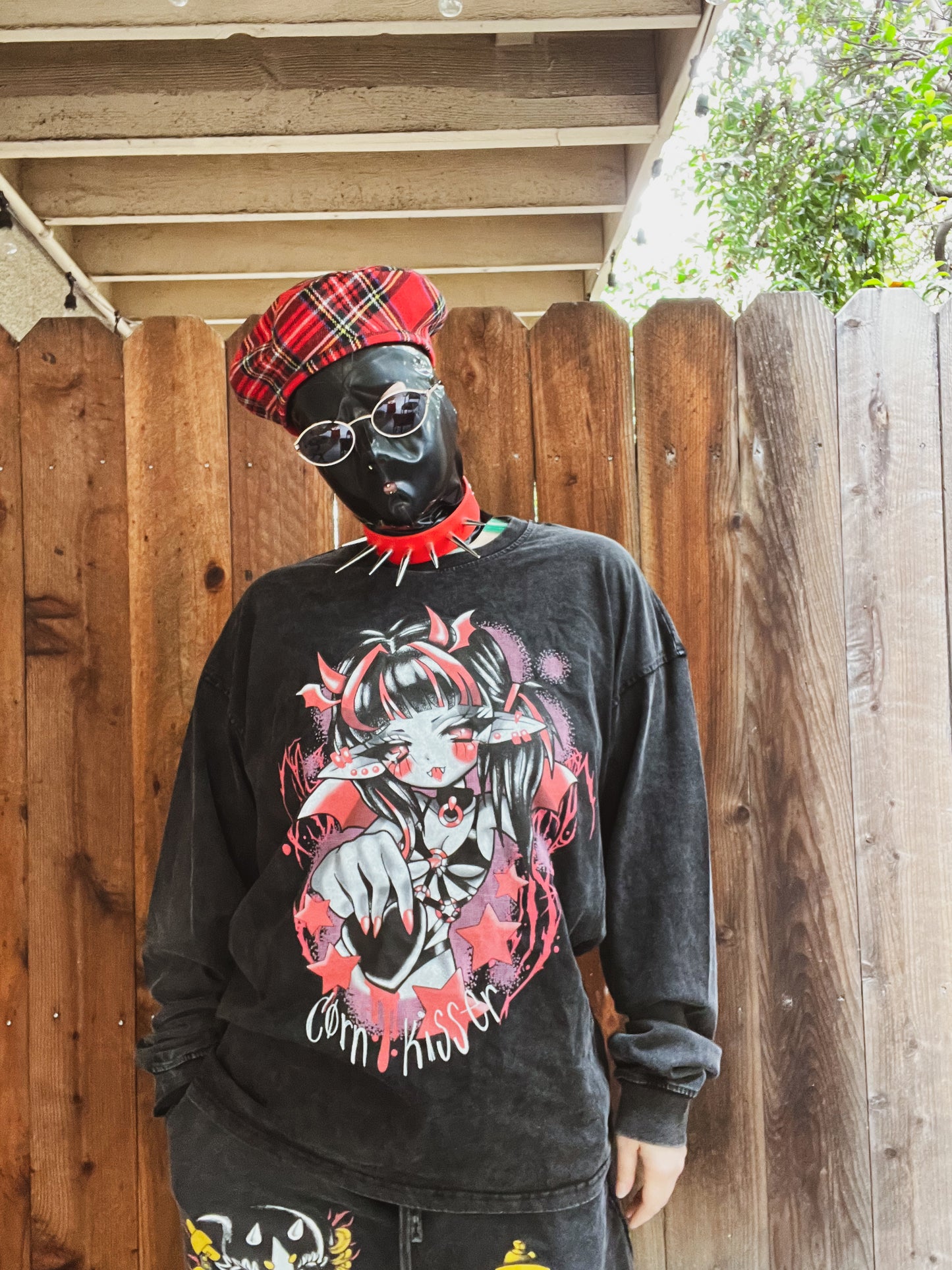 Acid Wash Oversize Long Sleeve T-Shirt