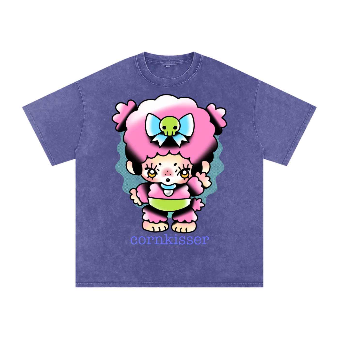 Snow Washed Oversized Cotton T-Shirt