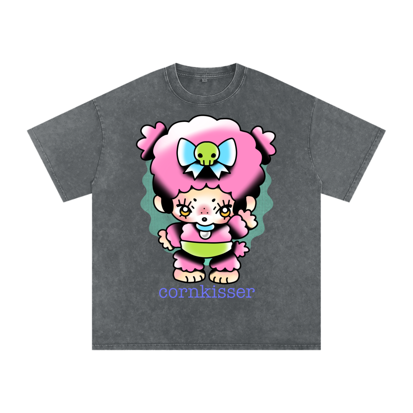 Snow Washed Oversized Cotton T-Shirt