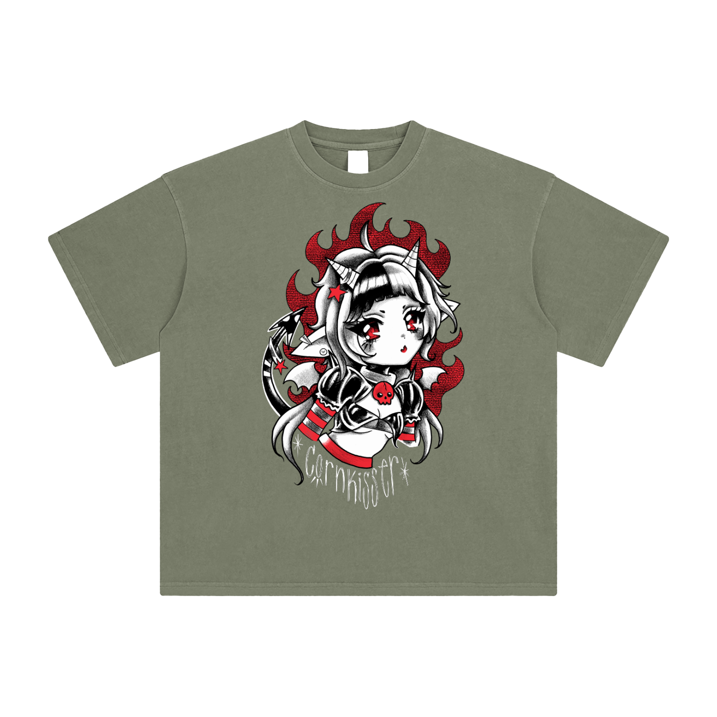 Red Imp Enzyme Washed T-Shirt
