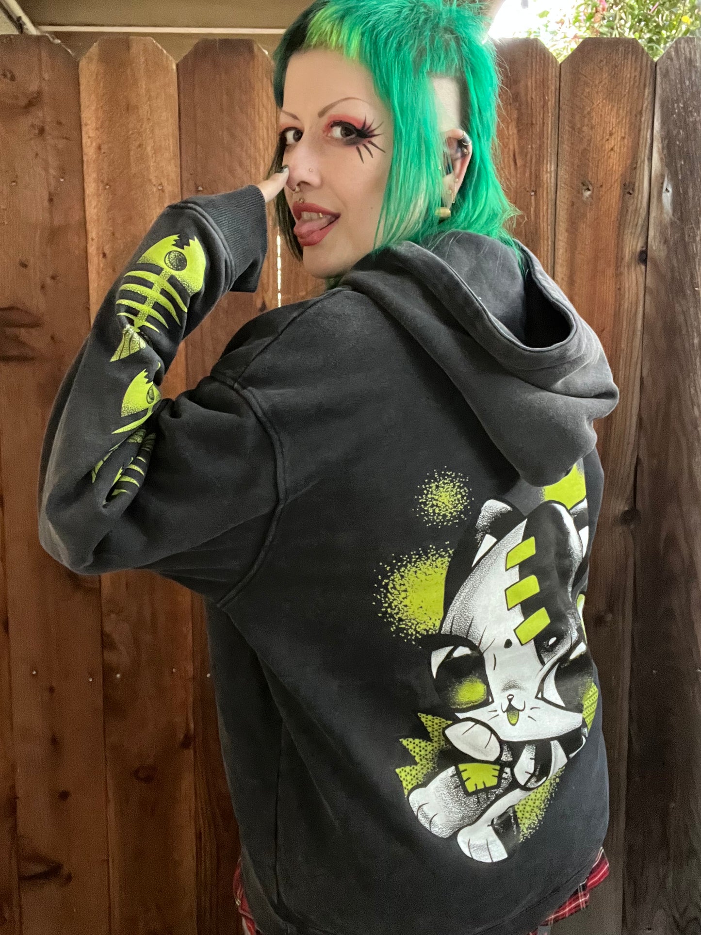 Snow Washed Loose Cotton Hoodie