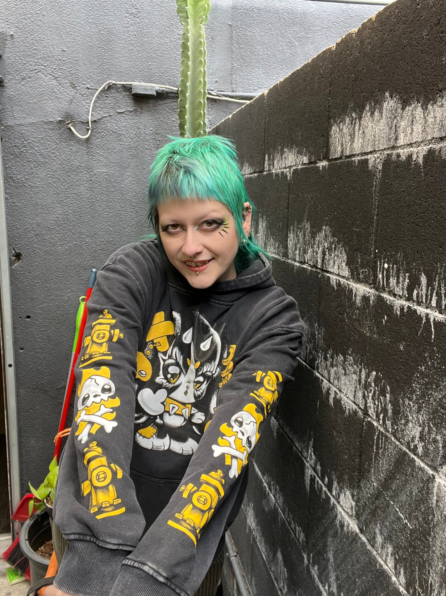 Snow Washed Loose Cotton Hoodie