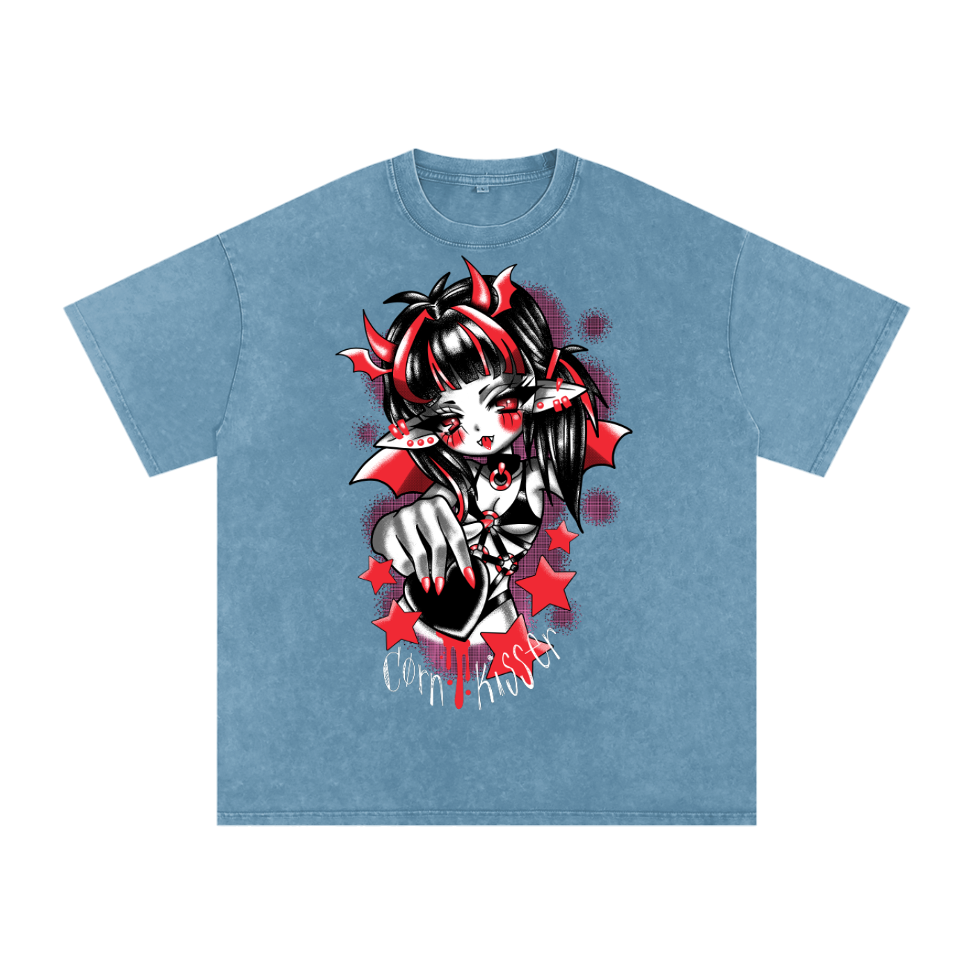 Snow Washed Oversized Cotton T-Shirt