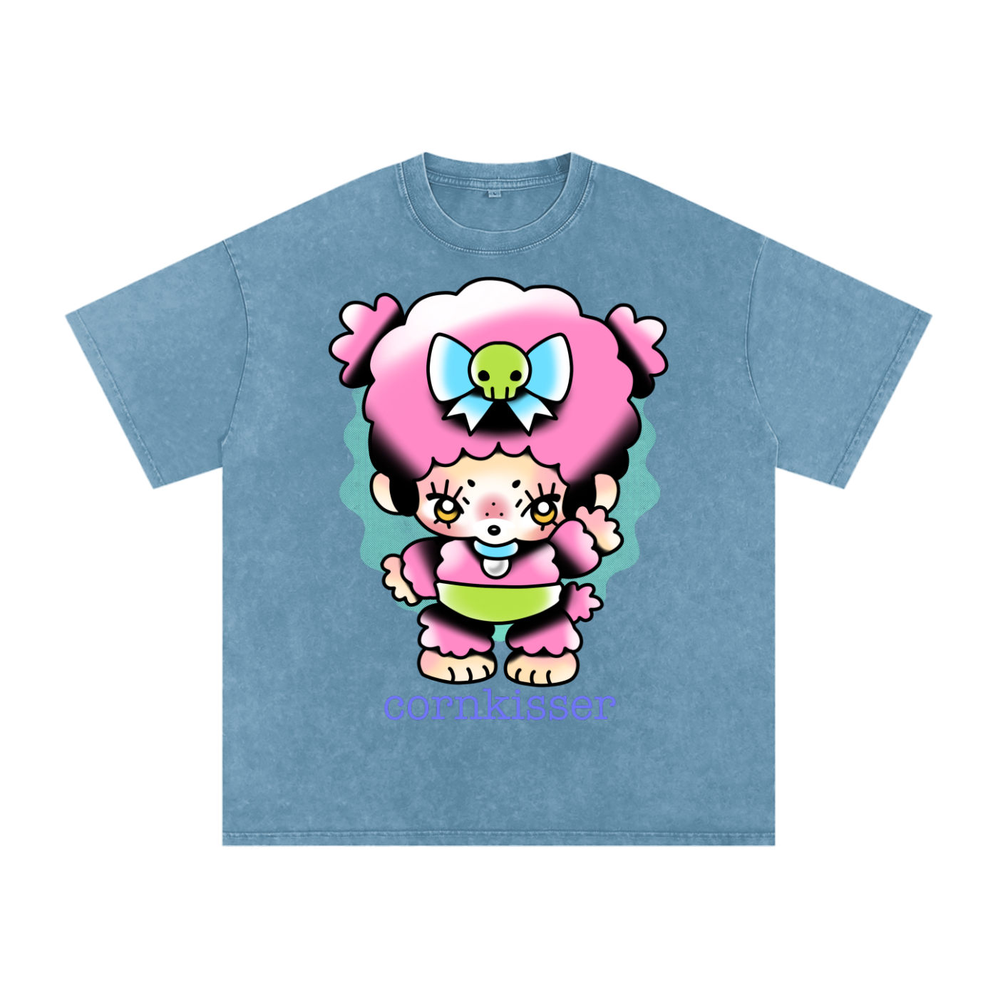 Snow Washed Oversized Cotton T-Shirt