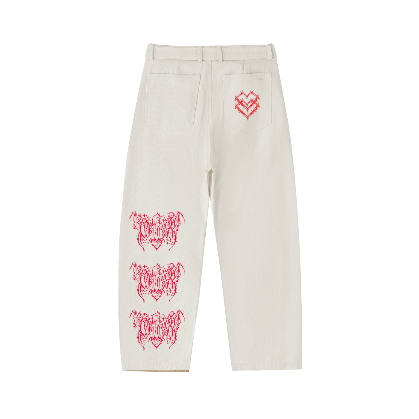 Belted Barrel-leg Chino Pants