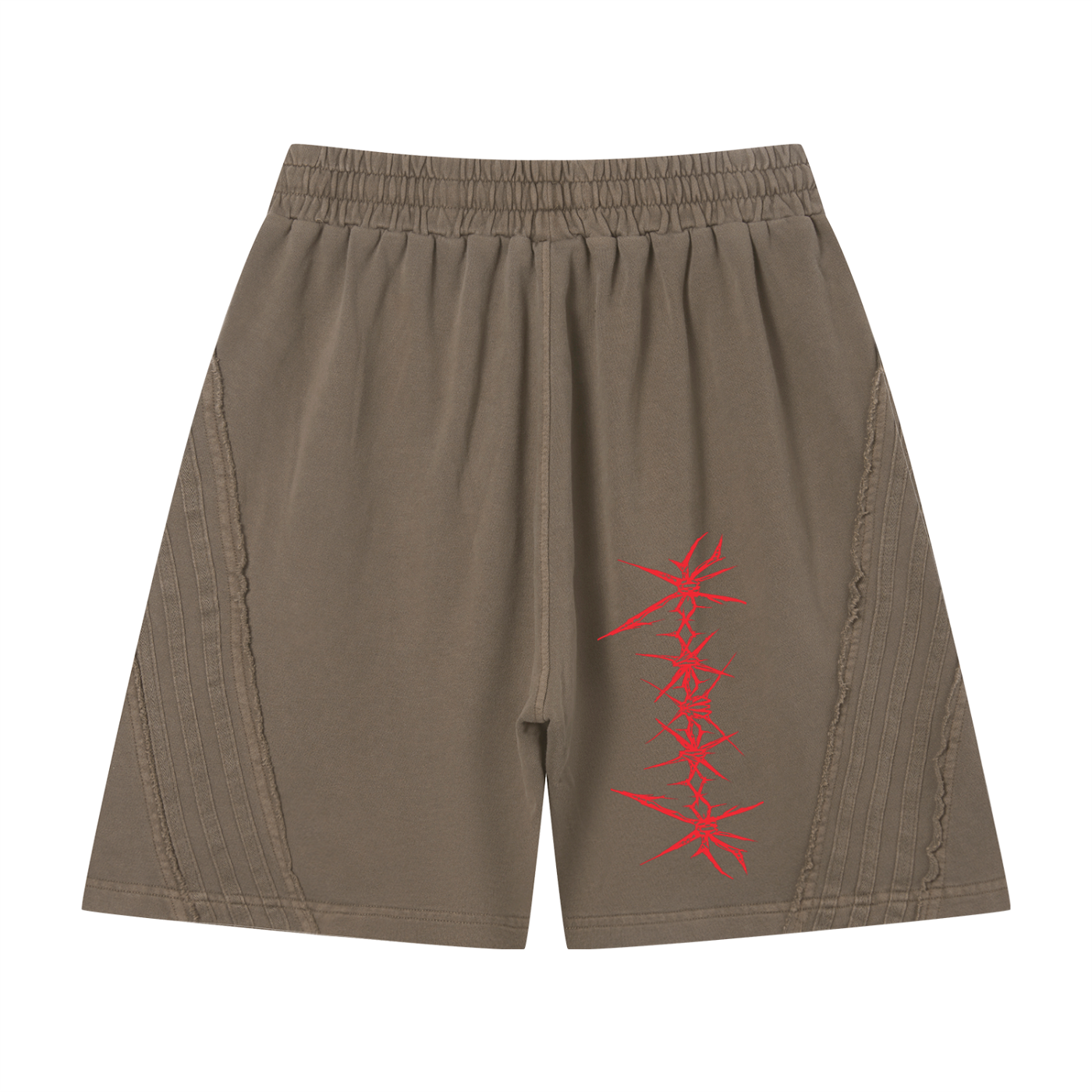 Unisex Vintage Wash Raw Edge Shorts