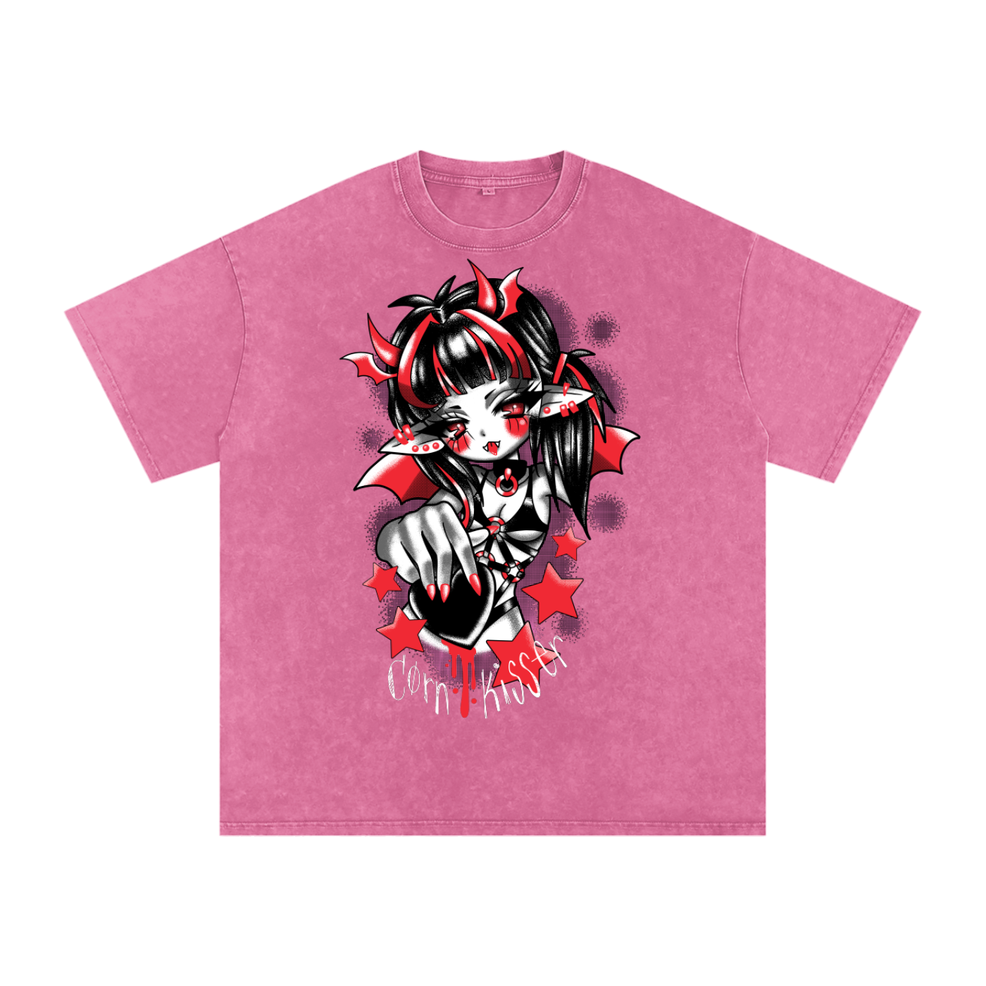 Snow Washed Oversized Cotton T-Shirt