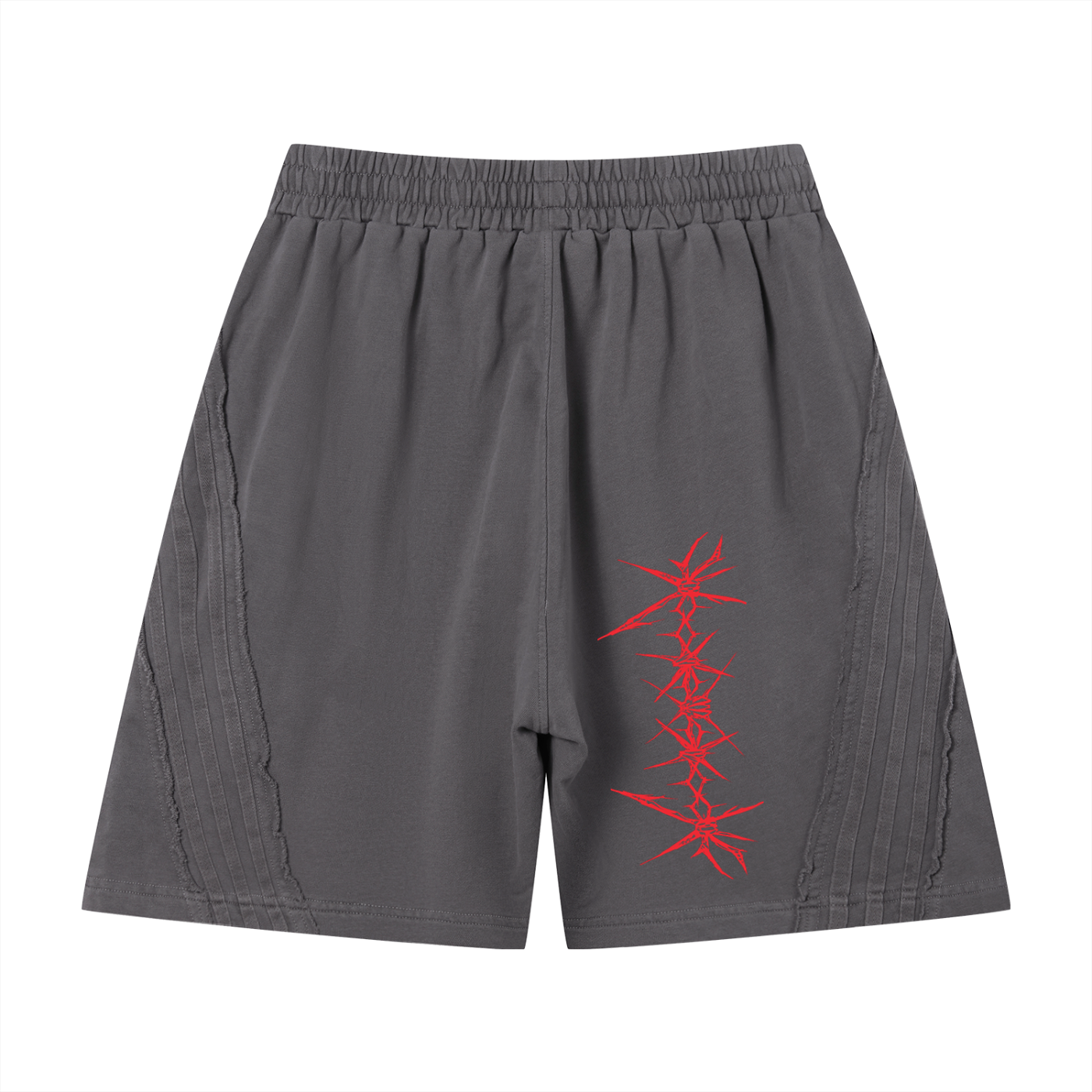 Unisex Vintage Wash Raw Edge Shorts
