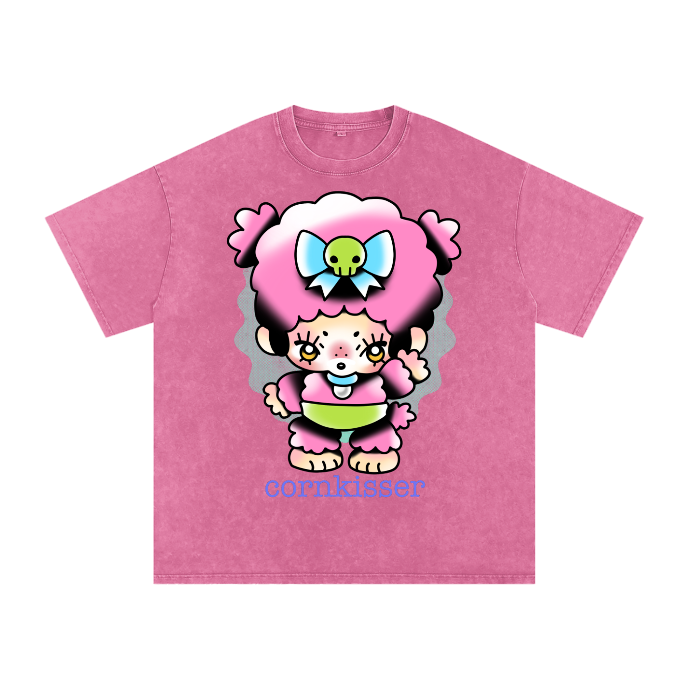 Snow Washed Oversized Cotton T-Shirt